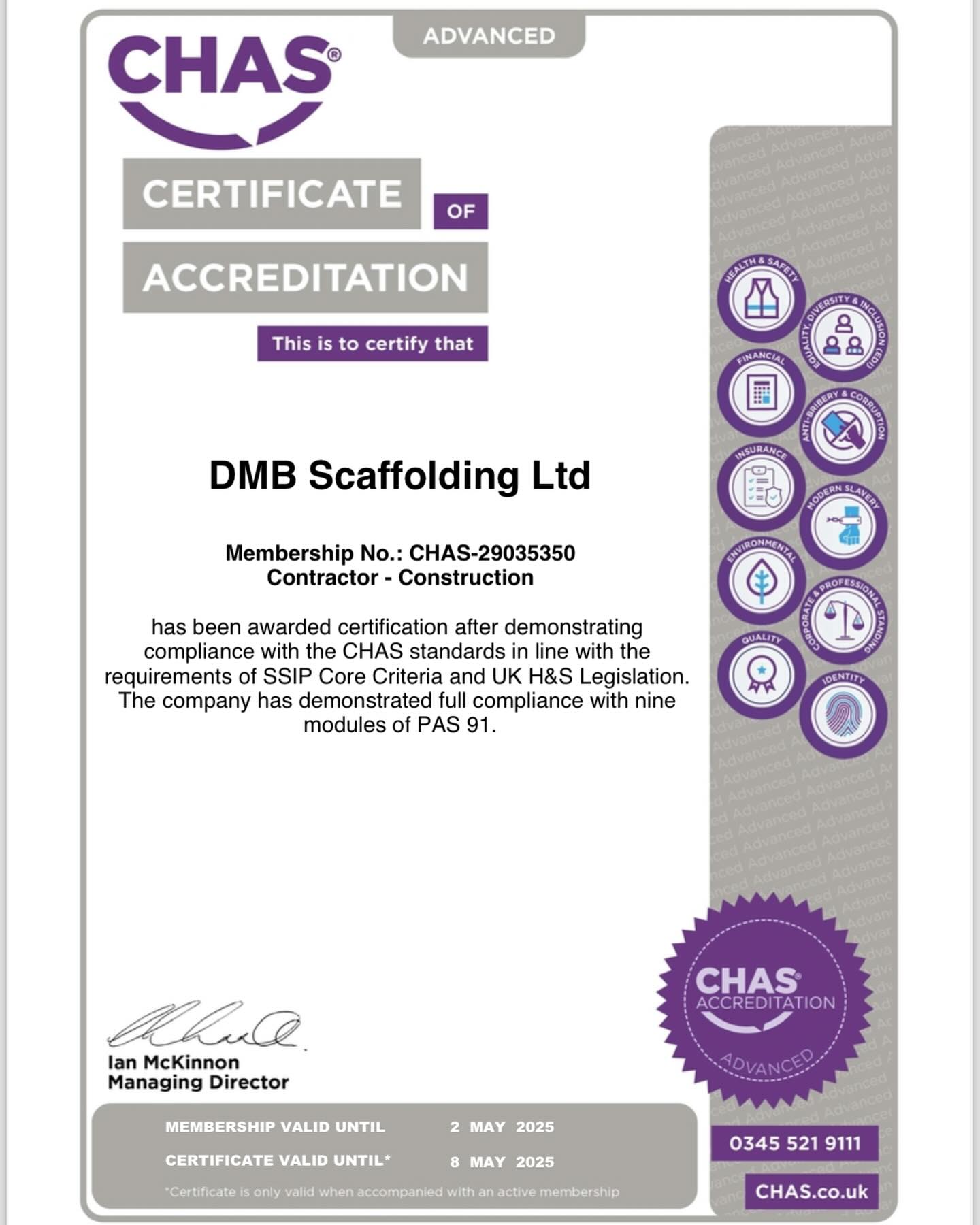 DMB Scaffolding project